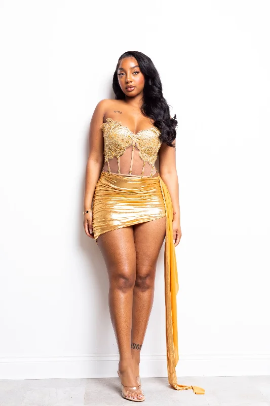 Gold Dust Corset Two Piece