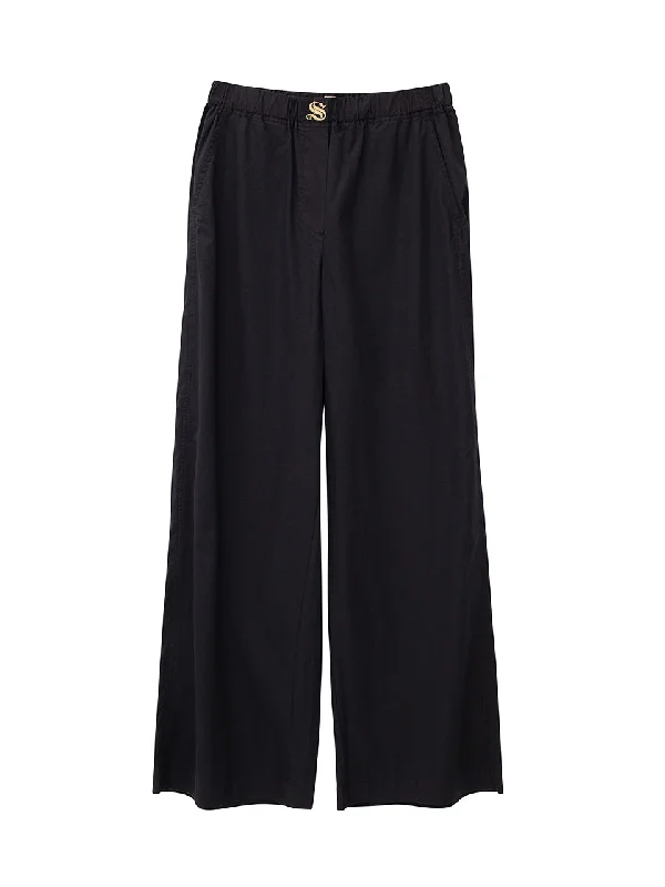 Elastic Waist Wide Leg Pants