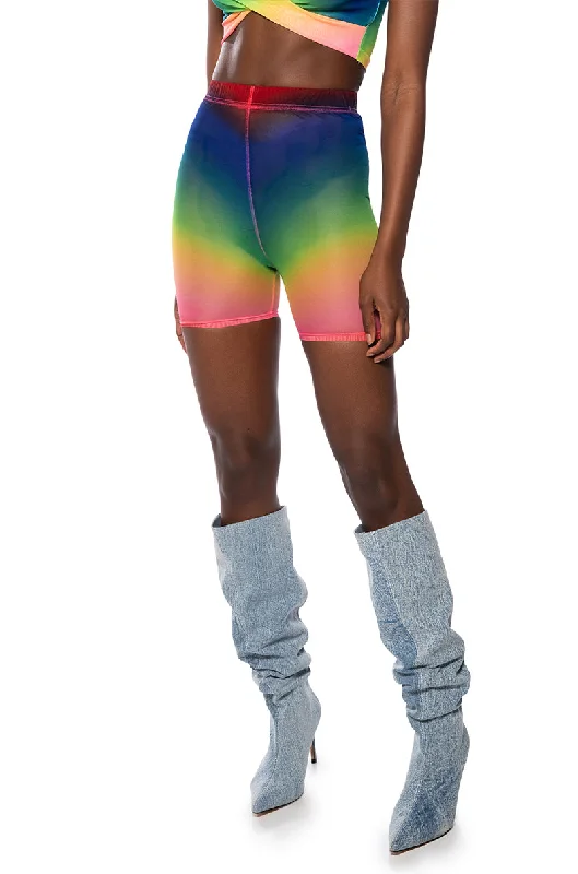 PRIDE EFFECT MESH BIKER SHORT